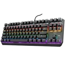 Trust Gaming Teclado Gaming Mecánico GXT 834 Callaz TKL con Iluminación Arcoíris y Teclas Mecánicas
