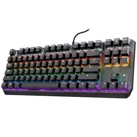 Trust Gaming Teclado Gaming Mecánico GXT 834 Callaz TKL con Iluminación Arcoíris y Teclas Mecánicas Trust Gaming Teclado Gaming Mecánico GXT 834 Callaz TKL con Iluminación Arcoíris y Teclas Mecánicas