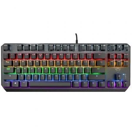 Trust Gaming Teclado Gaming Mecánico GXT 834 Callaz TKL con Iluminación Arcoíris y Teclas Mecánicas Trust Gaming Teclado Gaming Mecánico GXT 834 Callaz TKL con Iluminación Arcoíris y Teclas Mecánicas