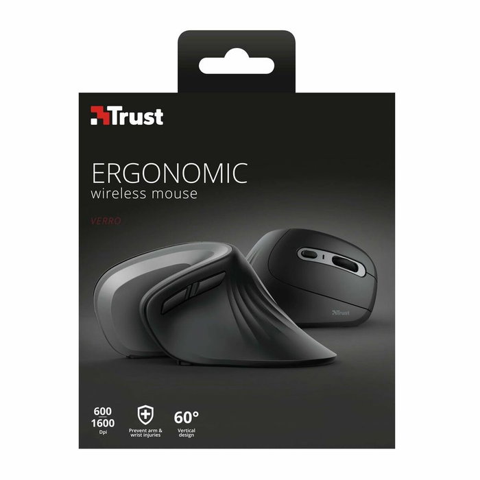 Trust Verro Ratón Vertical Inalámbrico Negro Trust Verro Ratón Vertical Inalámbrico Negro