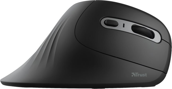 Trust Ratón Vertical Inalámbrico Verro Negro 6 Botones 1600 DPI USB