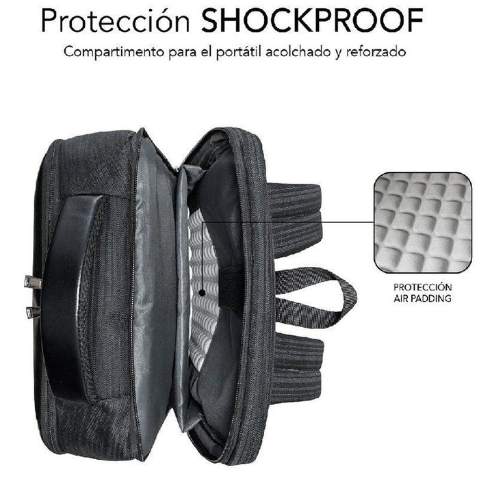 Subblim Business V2 AP Backpack 16 el Negro