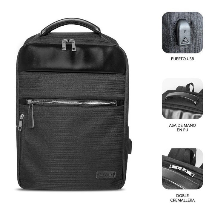 Subblim Business V2 AP Backpack 16 el Negro