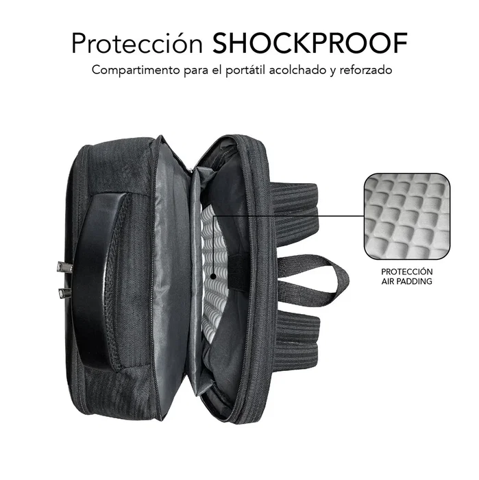 Subblim Business V2 AP Backpack 16 el Negro