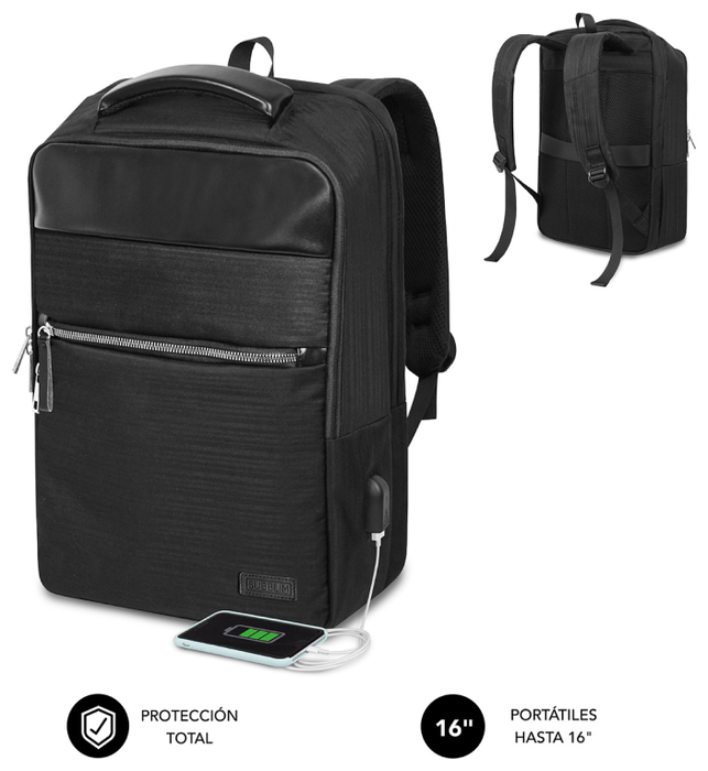 Subblim Business V2 AP Backpack 16 el Negro