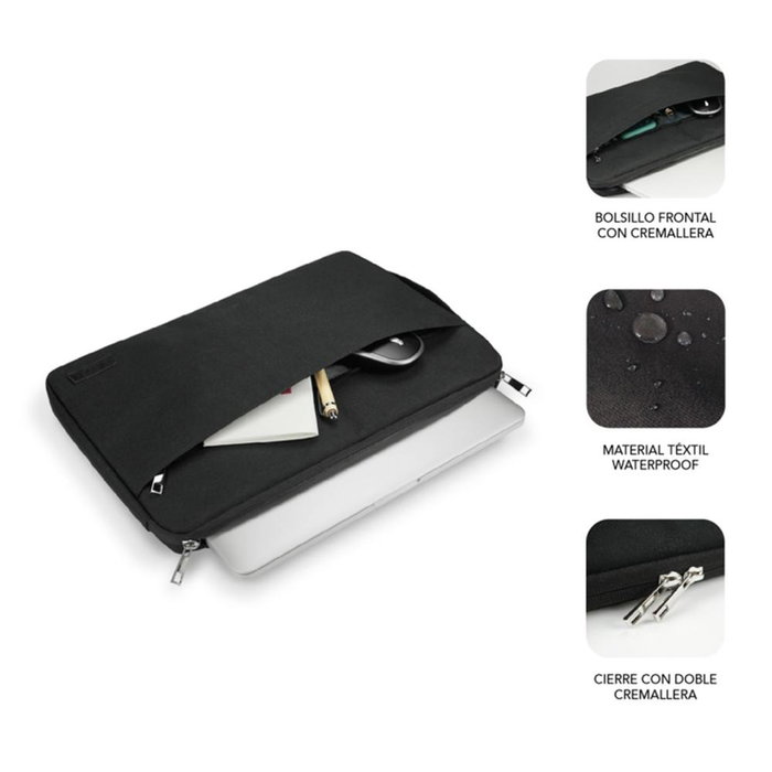 Subblim Urban Laptop Sleeve Funda para Portátil 13,3-14 pulg Negro
