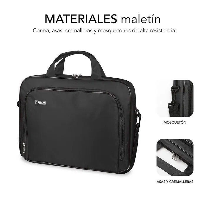 Subblim Maletín Oxford para Portátiles de 13,3-14 Pulgadas Negro