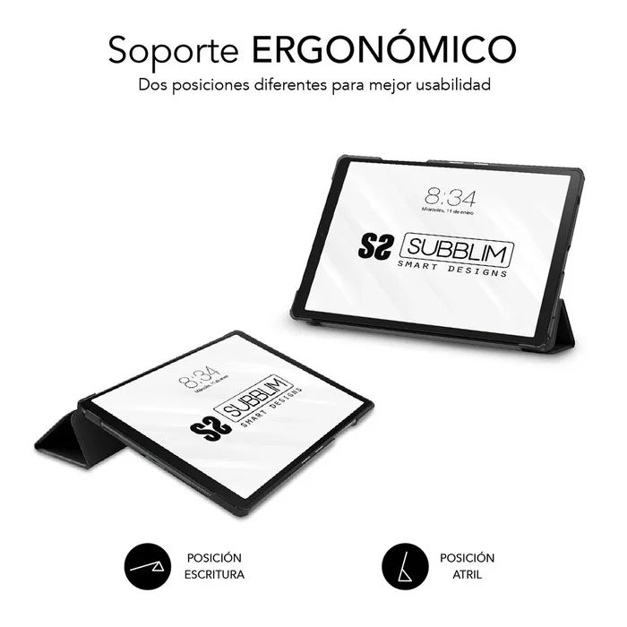 Subblim Funda Folio con Soporte para Samsung Galaxy Tab A8 10.5 (2022, Modelos X200/X205) - Funda Antigolpes, Cierre Magnético, Negro