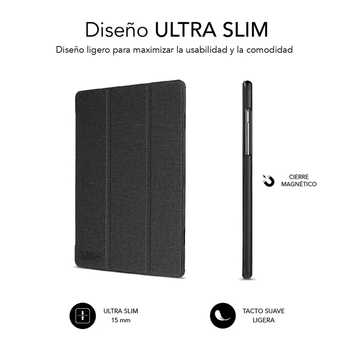 Subblim Funda Folio con Soporte para Samsung Galaxy Tab A8 10.5 (2022, Modelos X200/X205) - Funda Antigolpes, Cierre Magnético, Negro