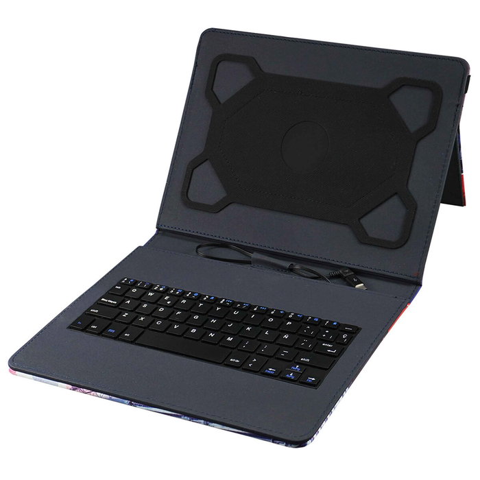 Subblim Keytab Pro USB Funda con Teclado para Tablet Android hasta 10.1 pulg, Negro