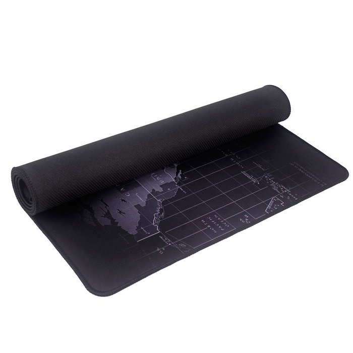 Subblim World XL Alfombrilla Gaming Mapa del Mundo Negro