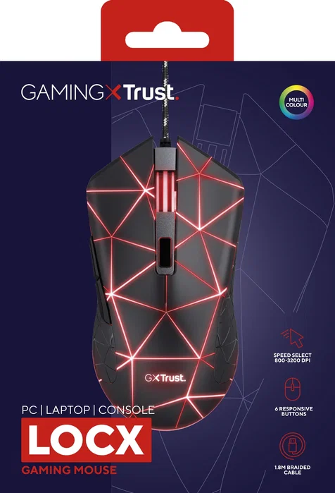 Trust GXT 133 Locx Ratón Gaming Óptico Negro Trust GXT 133 Locx Ratón Gaming Óptico Negro
