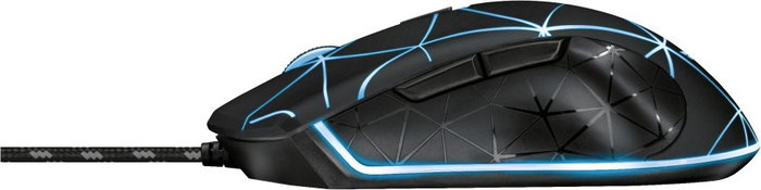 Trust GXT133 Lock Ratón Gaming Láser Cable USB Negro 4000 DPI Retroiluminación RGB