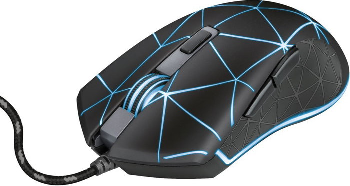 Trust GXT133 Lock Ratón Gaming Láser Cable USB Negro 4000 DPI Retroiluminación RGB