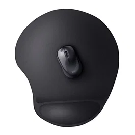 Trust Alfombrilla de Ratón BigFoot XL - Ergonómica con Reposamuñecas de Gel, Superficie Extragrande (255x295mm), Antideslizante, Negro, Ref 23728