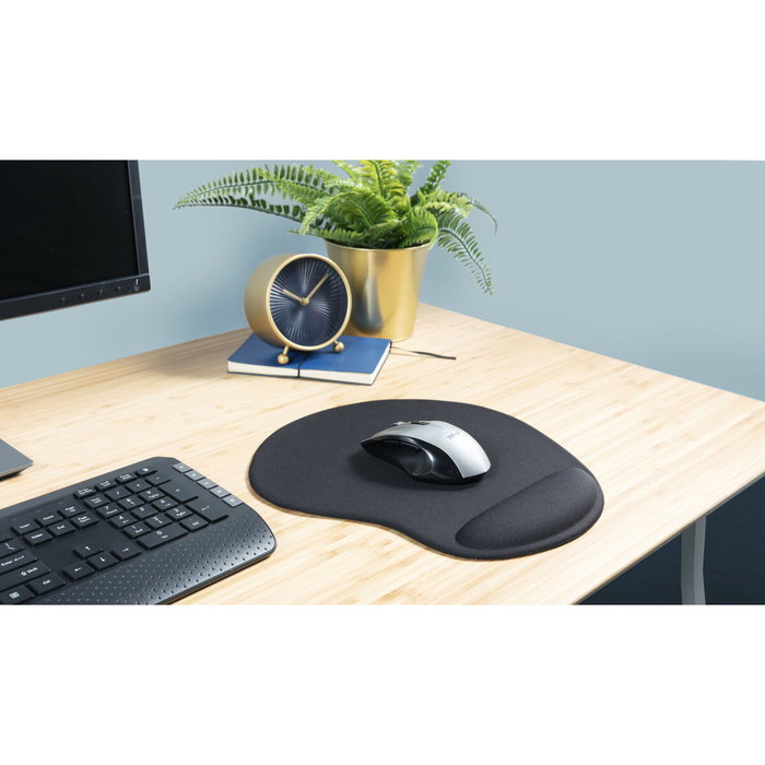 Trust BigFoot XL Alfombrilla Ergonómica con Reposamuñecas de Gel Negro
