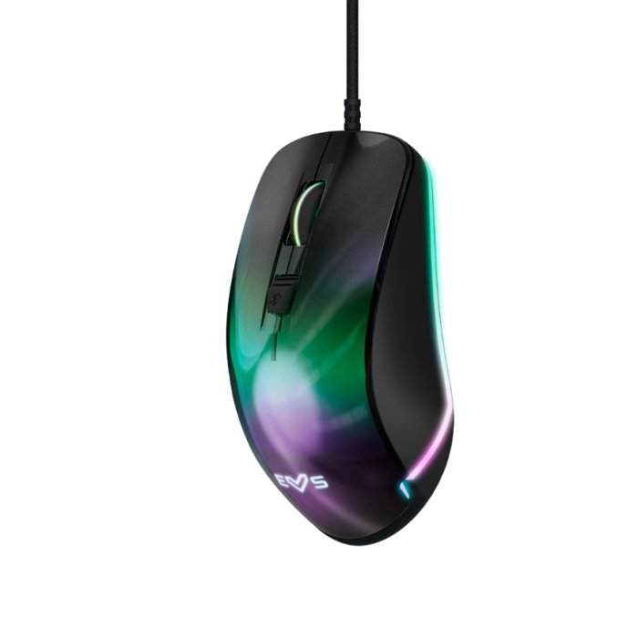 Energy Sistem ESG M3 Neon Ratón Gaming Óptico RGB con Efecto Espejo, 7200 DPI, 6 Botones Programables, Sensor Instant 725, Cable Trenzado, Compatible PC/PS5/Xbox Series S/X