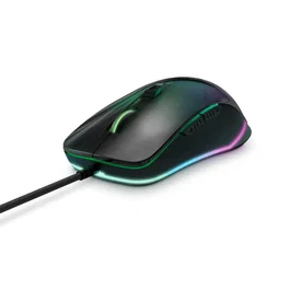 Energy Sistem Ratón Gaming ESG M3 Neon Negro Ergonómico para Diestros con RGB, Sensor Óptico 7200 DPI, 6 Botones Programables y Cable USB Trenzado 1.5m