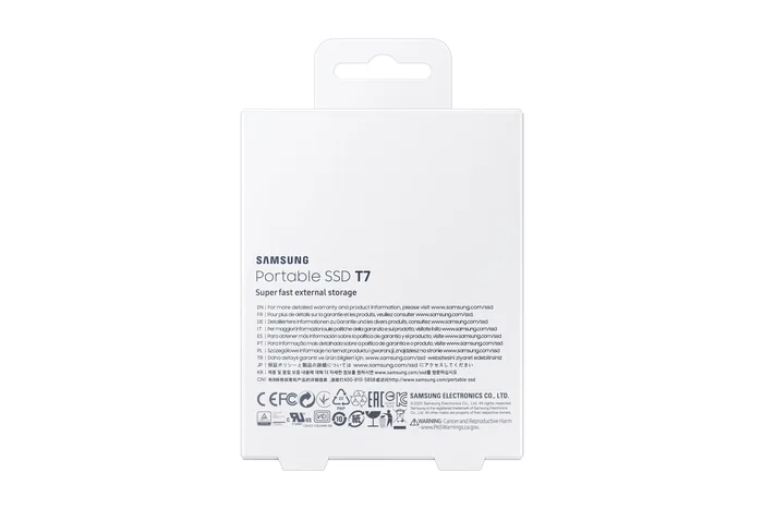 Samsung Portable SSD T7 2 TB USB 3.2 Gen 2 Gris Titanio - Hasta 1050 MB/s, USB-C, Resistente a Caídas, Encriptación AES 256-bit