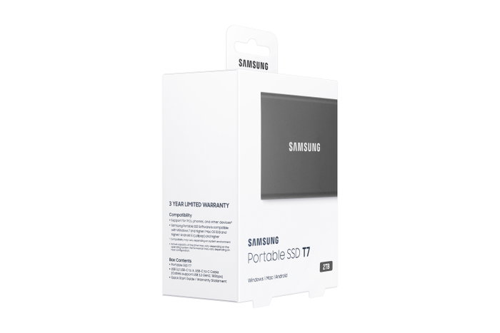Samsung Portable SSD T7 2 TB Gris