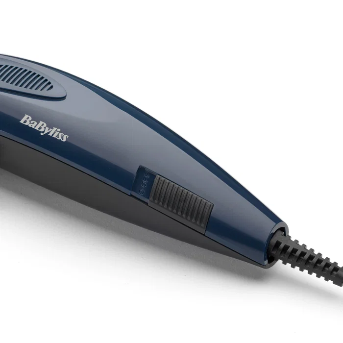 Babyliss E695E Cortapelos Profesional con Cable, Color Azul, 12 Accesorios (8 Peines, Cepillo, Tapa, Aceite) y Cuchilla de Acero Inoxidable de 4.5 cm