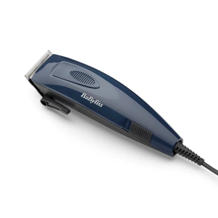 Babyliss E695E Cortapelos Profesional con Cable, Color Azul, 12 Accesorios (8 Peines, Cepillo, Tapa, Aceite) y Cuchilla de Acero Inoxidable de 4.5 cm