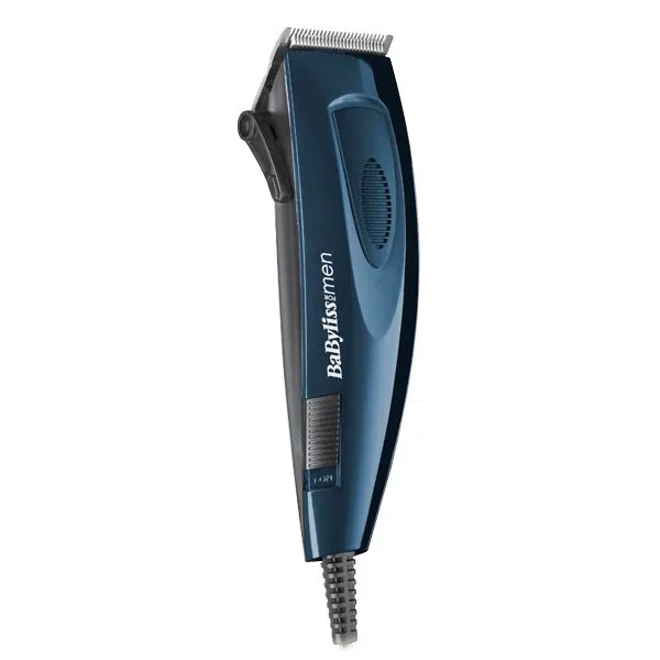 Babyliss E695E Cortapelos Profesional con Cable, Color Azul, 12 Accesorios (8 Peines, Cepillo, Tapa, Aceite) y Cuchilla de Acero Inoxidable de 4.5 cm