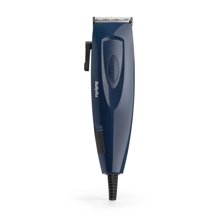 Babyliss E695E Cortapelos Profesional con Cable, Color Azul, 12 Accesorios (8 Peines, Cepillo, Tapa, Aceite) y Cuchilla de Acero Inoxidable de 4.5 cm