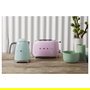 SMEG TSF01PKEU Tostador de 2 Rebanadas, Acero Inoxidable, Color Rosa Cadillac, 950 W, Control por Botones, Función Descongelar y Recalentar