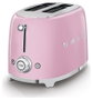 Smeg TSF01PKEU Tostadora de 2 rebanadas Rosa Cadillac