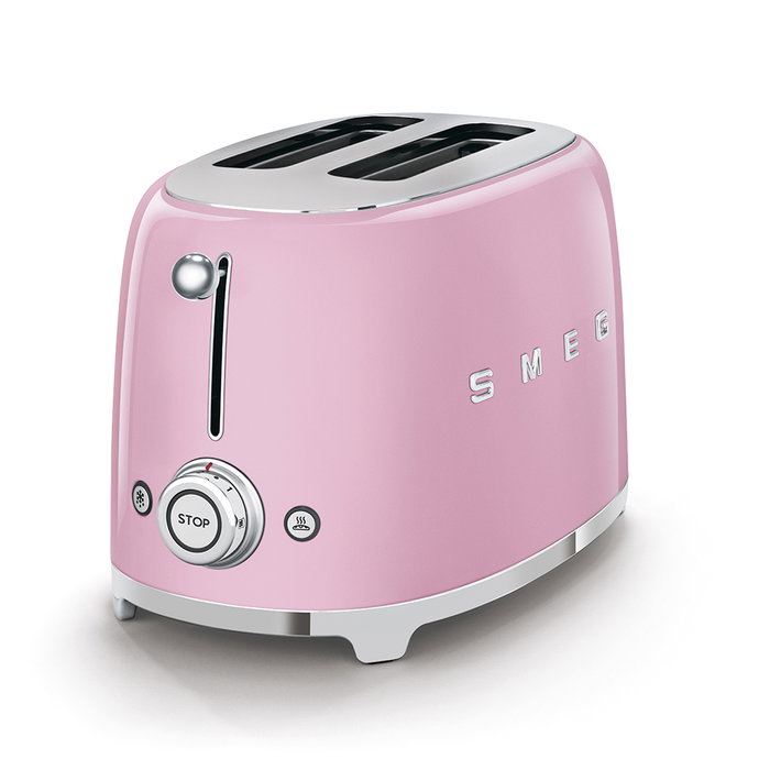 Smeg Tostadora TSF01PKEU 2 Rebanadas Cadillac Rosa