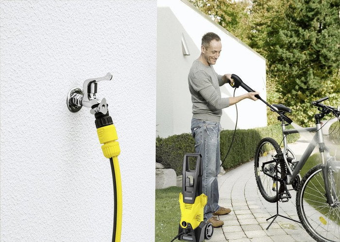 KÄRCHER K3 (1.601-s88.0) - Hidrolimpiadora de Alta Presión Eléctrica Compacta, 380 l/h, 1600 W, Pistola Quick Connect y Boquilla Turbo, Color Negro y Amarillo