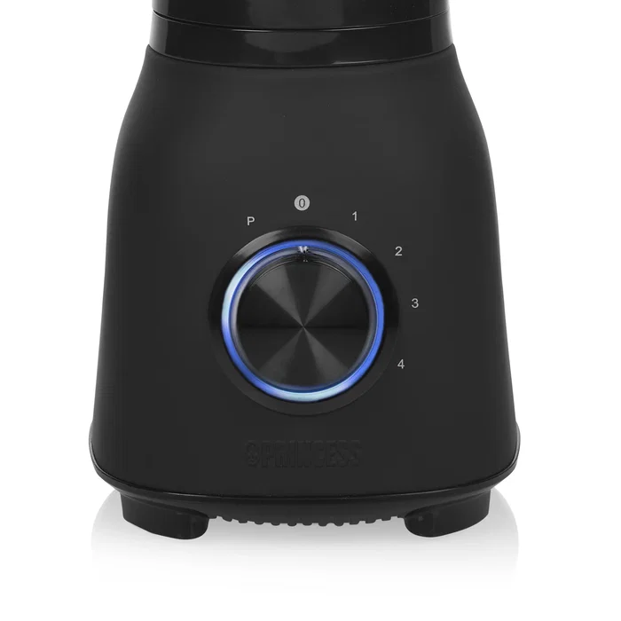 Princess 212092 Batidora de Vaso, 1.5 Litros, 1000W, Negro, Picahielos, 4 Velocidades, Función Pulse, Colección Black Steel