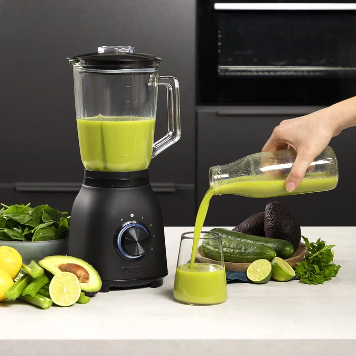 Princess Batidora de vaso Black Steel 212092, 1,5 L, 1000 W, Negro