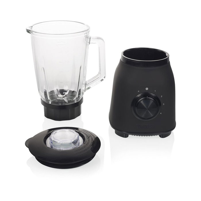 Princess Batidora de vaso Black Steel 212092, 1,5 L, 1000 W, Negro
