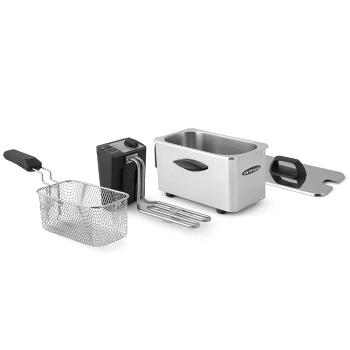 Orbegozo FDR 25 Freidora de Acero Inoxidable 2.5 Litros - 2000W, Termostato Regulable, Indicador Luminoso y Tapadera Extraíble