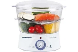 Orbegozo CO 4000 Vaporizador de Alimentos, 5L de Capacidad, 2 Cestas + Recipiente para Arroz, 400W, Blanco