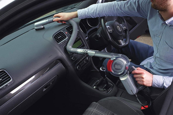 Black+Decker PV-1200-AV Aspirador de Mano Ciclónico 12V Gris/Rojo