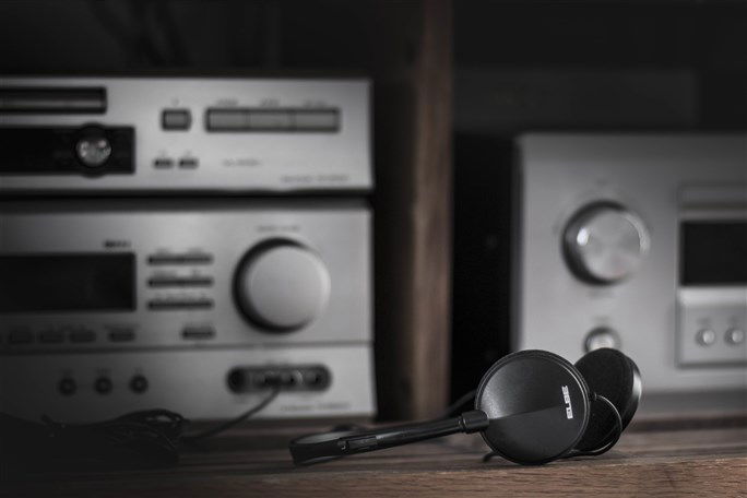 Elbe Auriculares Diadema AU-889-TV Especiales TV Cable 5 Metros con Regulador de Volumen