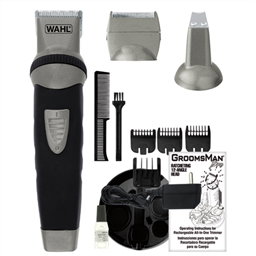 Wahl 9953-1016 Afeitadora Corporal y Barba Groomsman Body con y sin Cable, Autonomía 60 min, Precisión 1-12mm, Cabezal Giratorio 12 Posiciones, Cuchillas Carbono