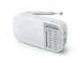 Muse M-025 RW - Radio Portátil Analógica con Sintonizador FM/MW (88-108 MHz), Color Blanco, Altavoz Integrado y Control de Volumen Giratorio
