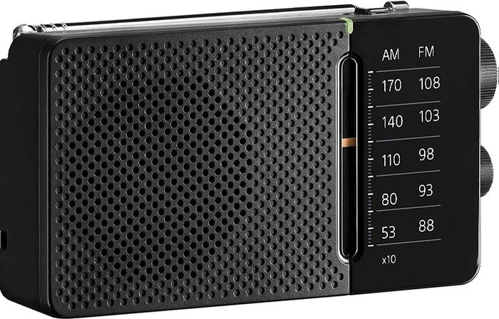 Sangean Radio AM/FM Horizontal – Negro