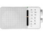 SANGEAN Radio AM/FM, Horizontal, Blanco