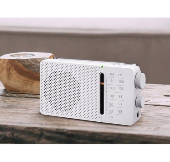 SANGEAN Radio AM/FM, Horizontal, Blanco