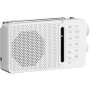 SANGEAN Radio AM/FM, Horizontal, Blanco