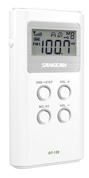 SANGEAN Radio Digital DAB+/FM, Receptor Digital con 15 Memorias, Color Blanco