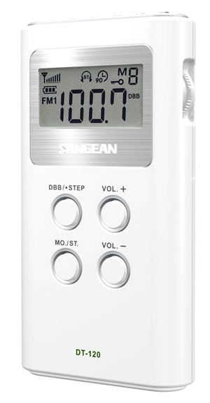 SANGEAN Radio Digital DAB+/FM, Receptor Digital con 15 Memorias, Color Blanco