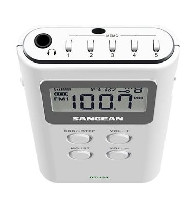 SANGEAN Radio Digital DAB+/FM, Receptor Digital con 15 Memorias, Color Blanco
