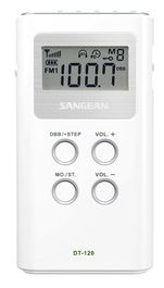 SANGEAN Radio Digital DAB+/FM, Receptor Digital con 15 Memorias, Color Blanco