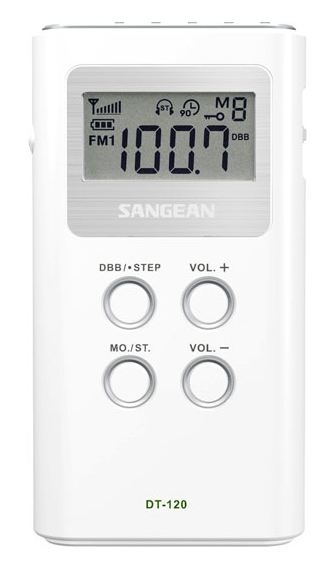 SANGEAN Radio Digital DAB+/FM, Receptor Digital con 15 Memorias, Color Blanco